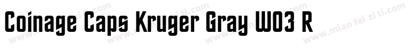 Coinage Caps Kruger Gray W03 Rg字体转换
